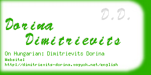 dorina dimitrievits business card